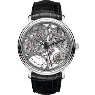 Replica Blancpain Villeret Skeleton 8 Days White Gold Watch Replica 6633-1500-55B